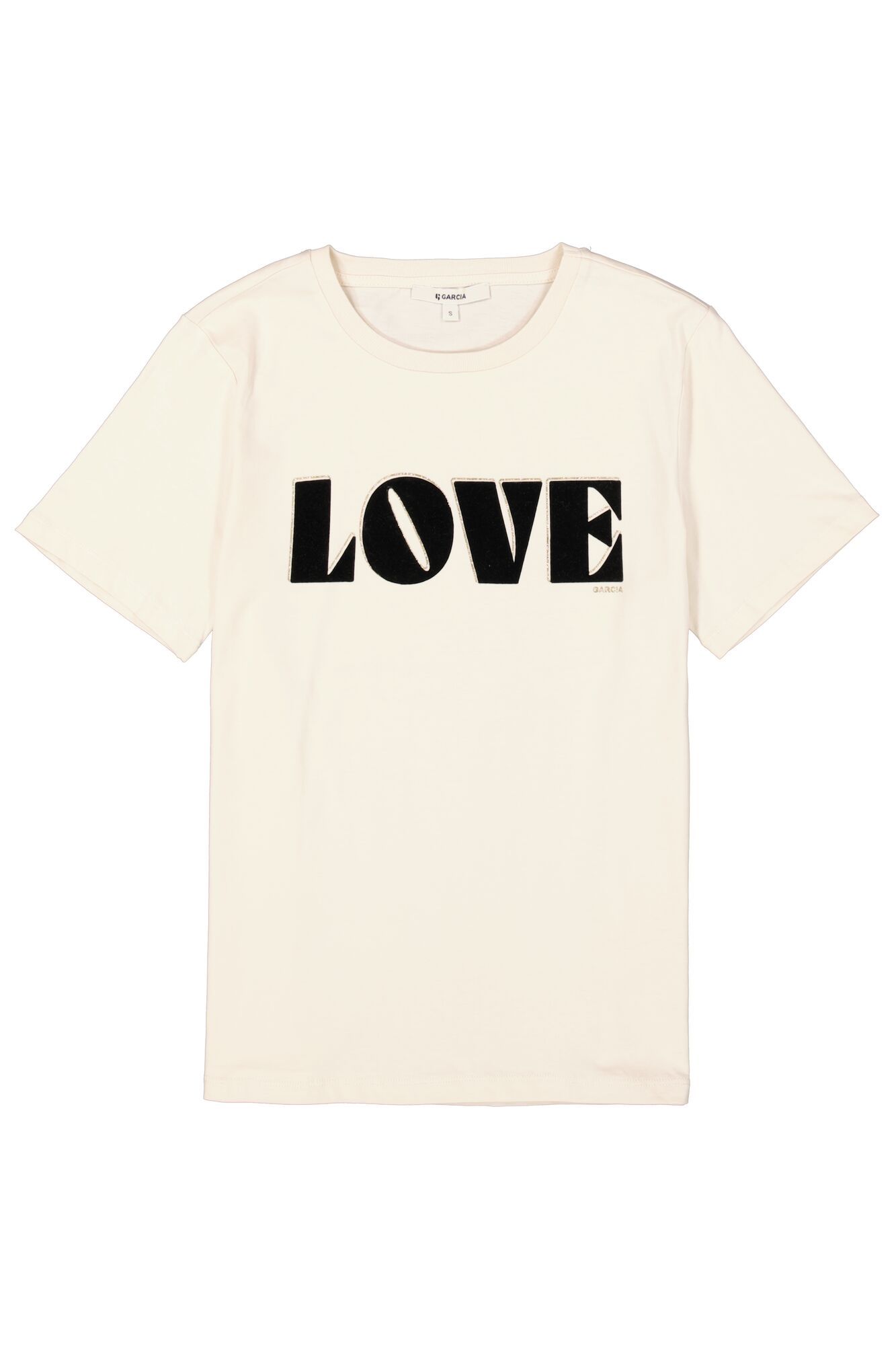 Garcia Dames T-shirt met korte mouwen, gebroken wit, L, off-white, L
