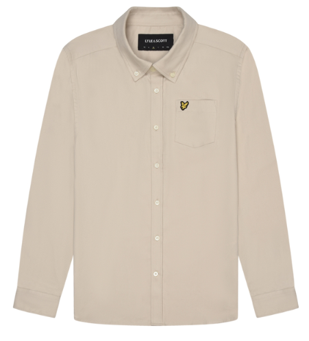 Upgrade Je Stijl Lyle and Scott Heren Overhemd in Ecru Kleur Bestel Nu voor een Geavanceerde Look